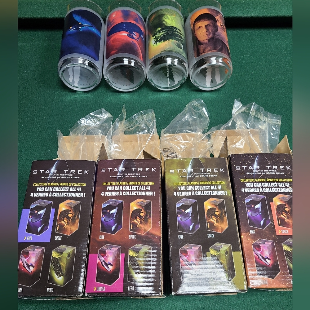 Set of 4 Star Trek glass tumblers. New. - Picture 6 of 7